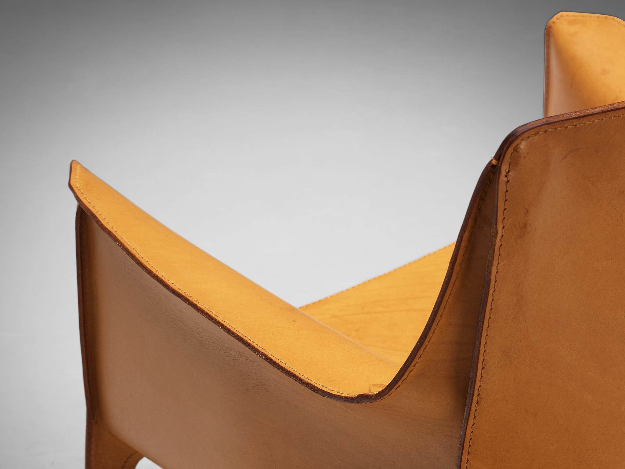Italian Mario Bellini for Cassina 'CAB 413' Dining Chair in Leather  For Sale