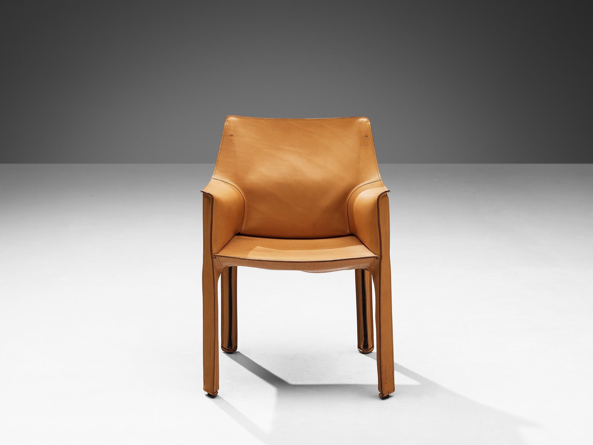 Mario Bellini for Cassina 'CAB 413' Dining Chair in Leather  For Sale 1