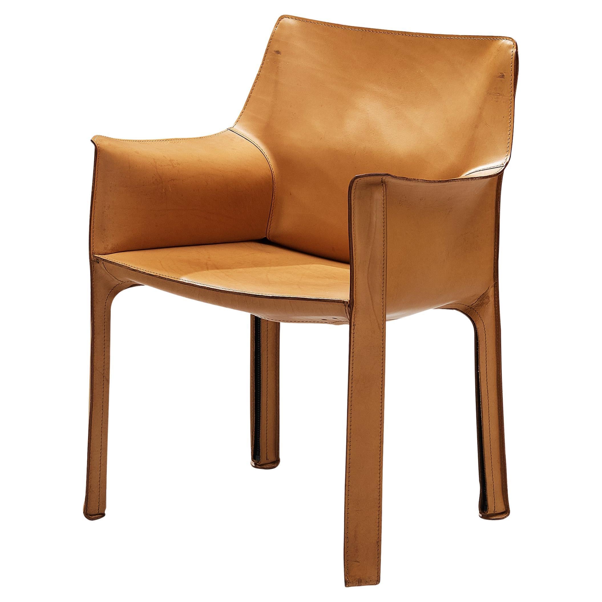 Mario Bellini for Cassina 'CAB 413' Dining Chair in Leather  For Sale