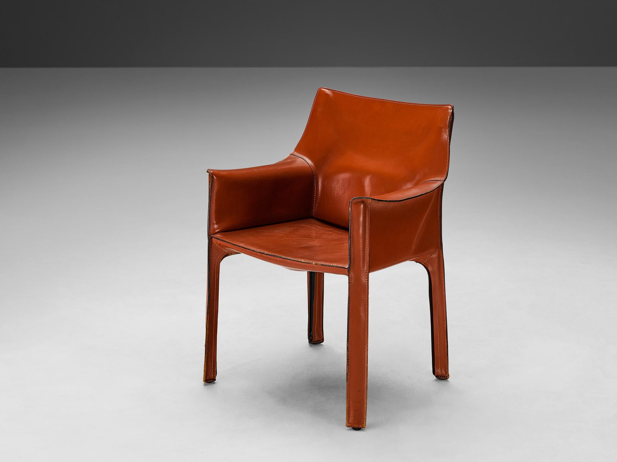 Mario Bellini for Cassina 'CAB 413' Dining Chairs in Leather  For Sale 5