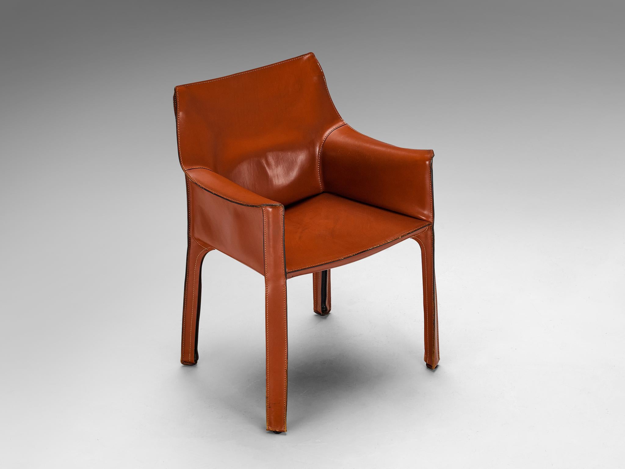 Mario Bellini for Cassina 'CAB 413' Dining Chairs in Leather  For Sale 6