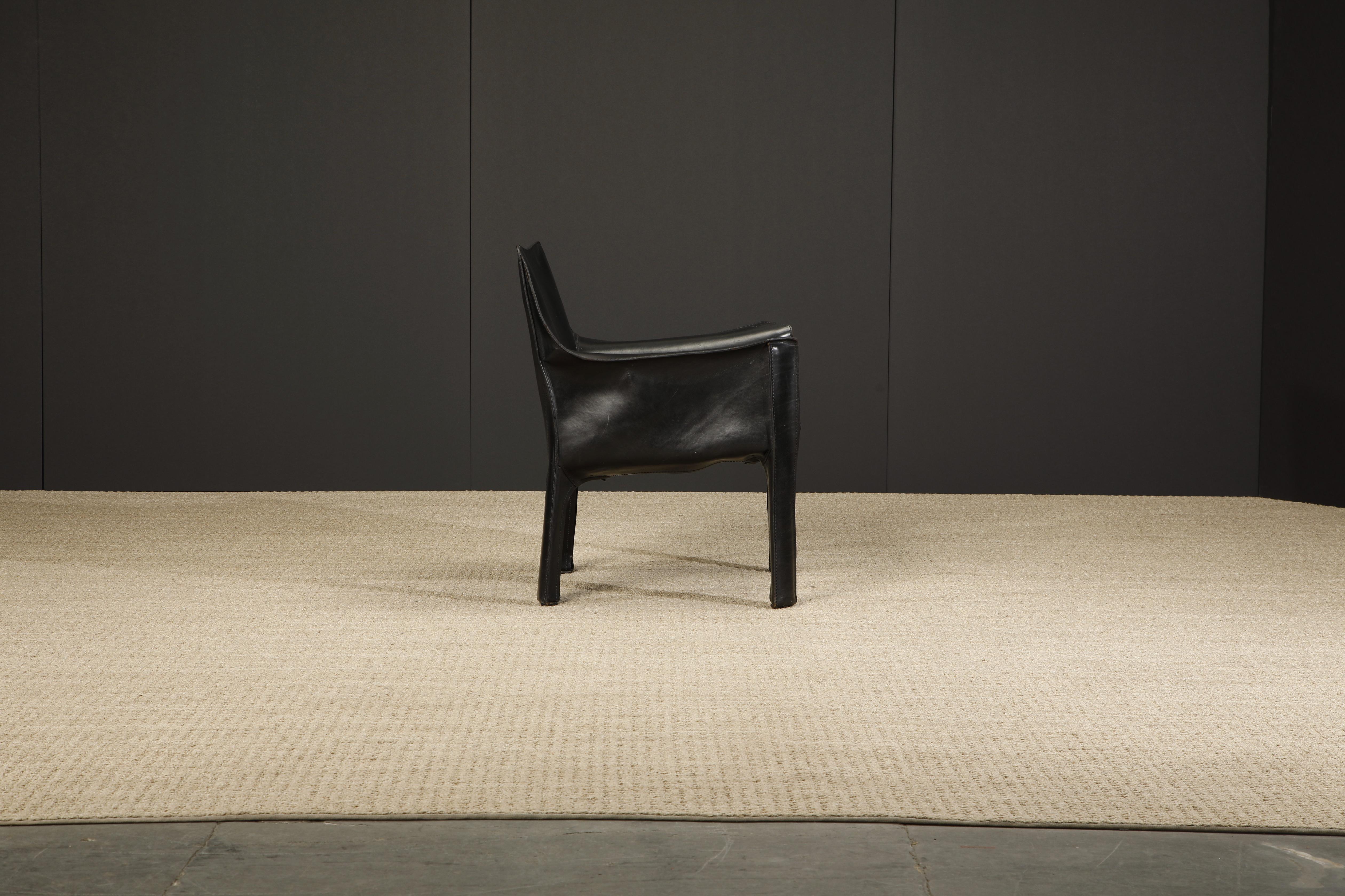 Fin du 20e siècle Mario Bellini fauteuil de salon en cuir « Cape 414 » pour Cassina, signé, vers 1980 en vente