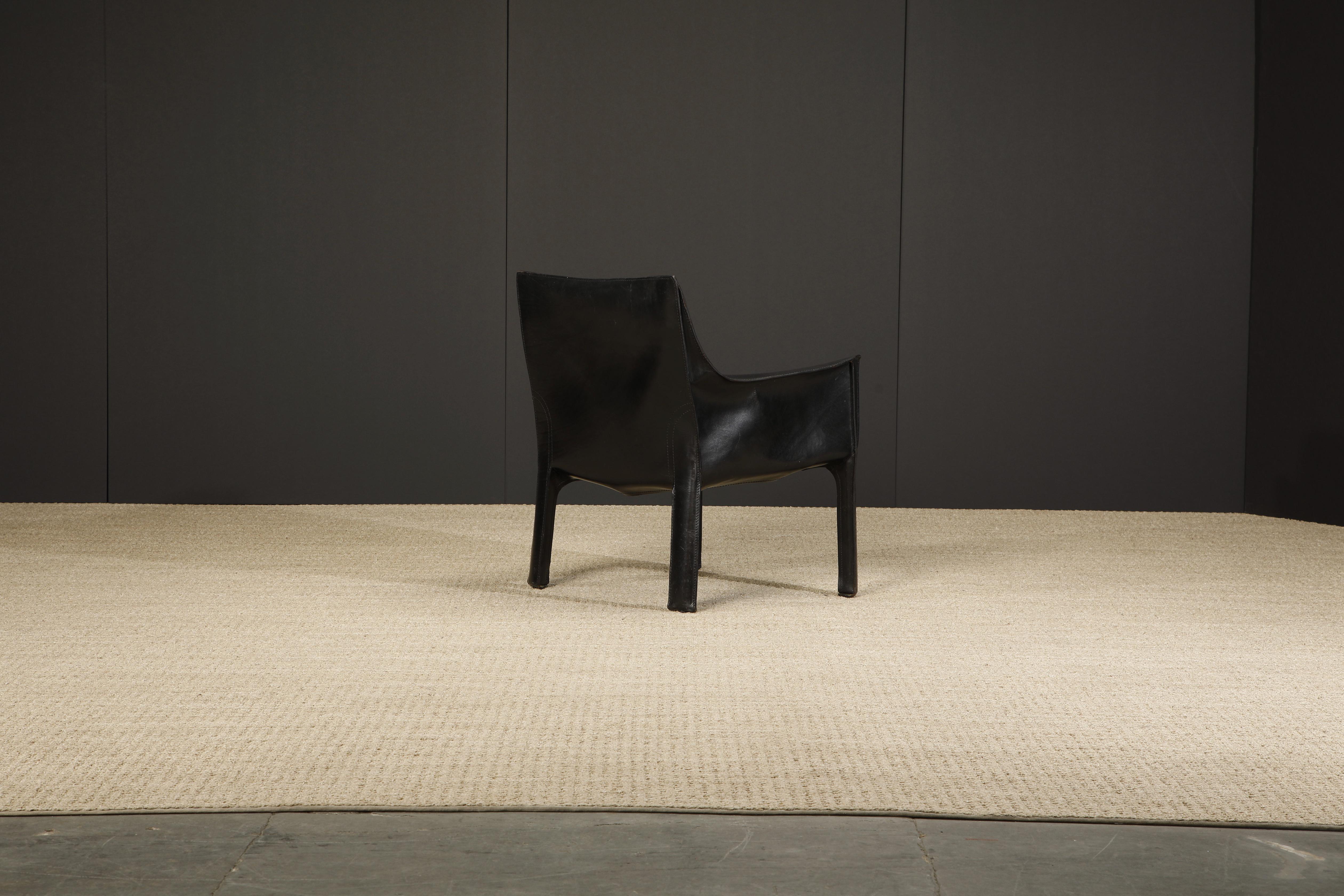 Acier Mario Bellini fauteuil de salon en cuir « Cape 414 » pour Cassina, signé, vers 1980 en vente