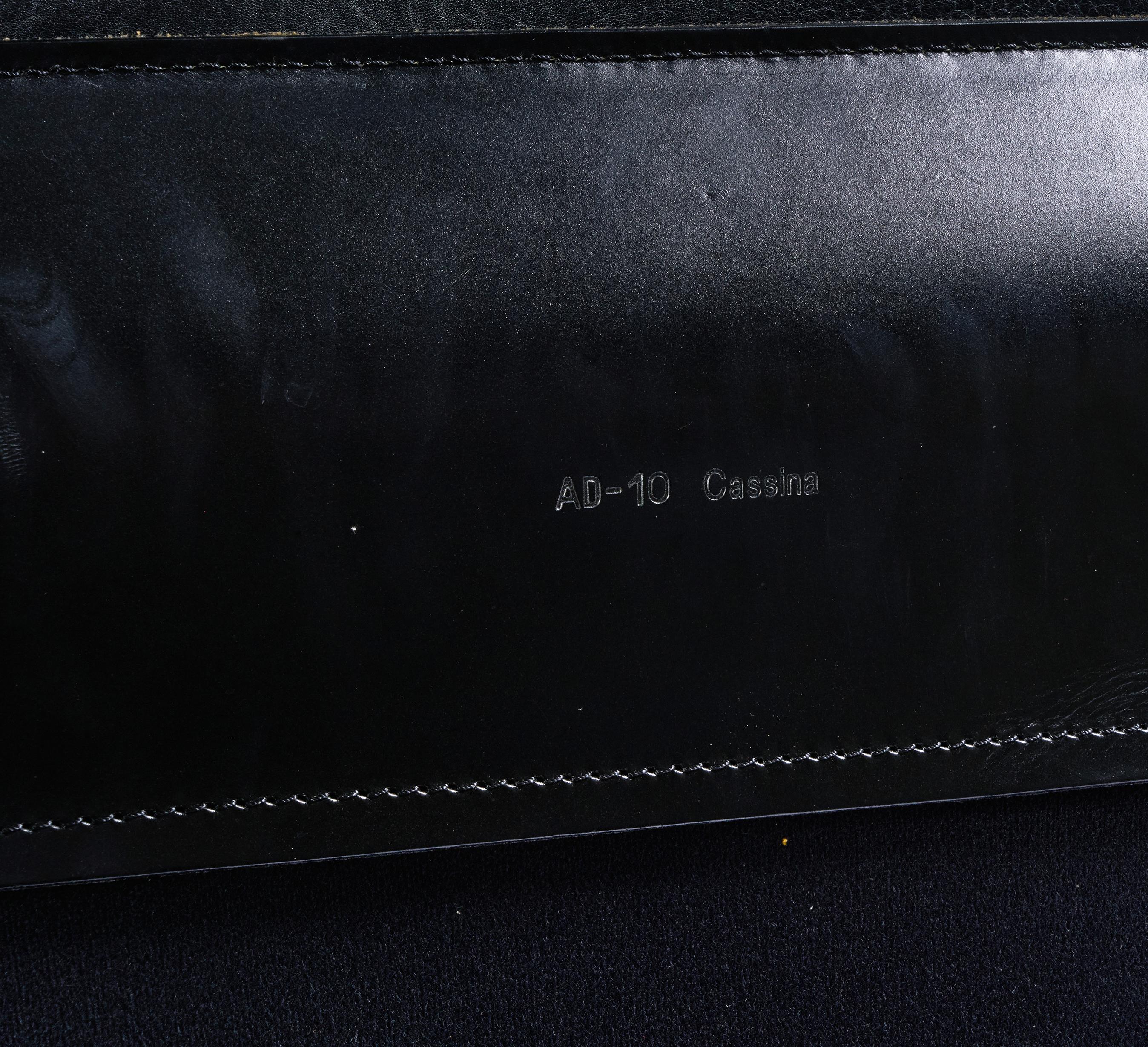 Mario Bellini pour Cassina Chaise cabine 415 en cuir noir en vente 2