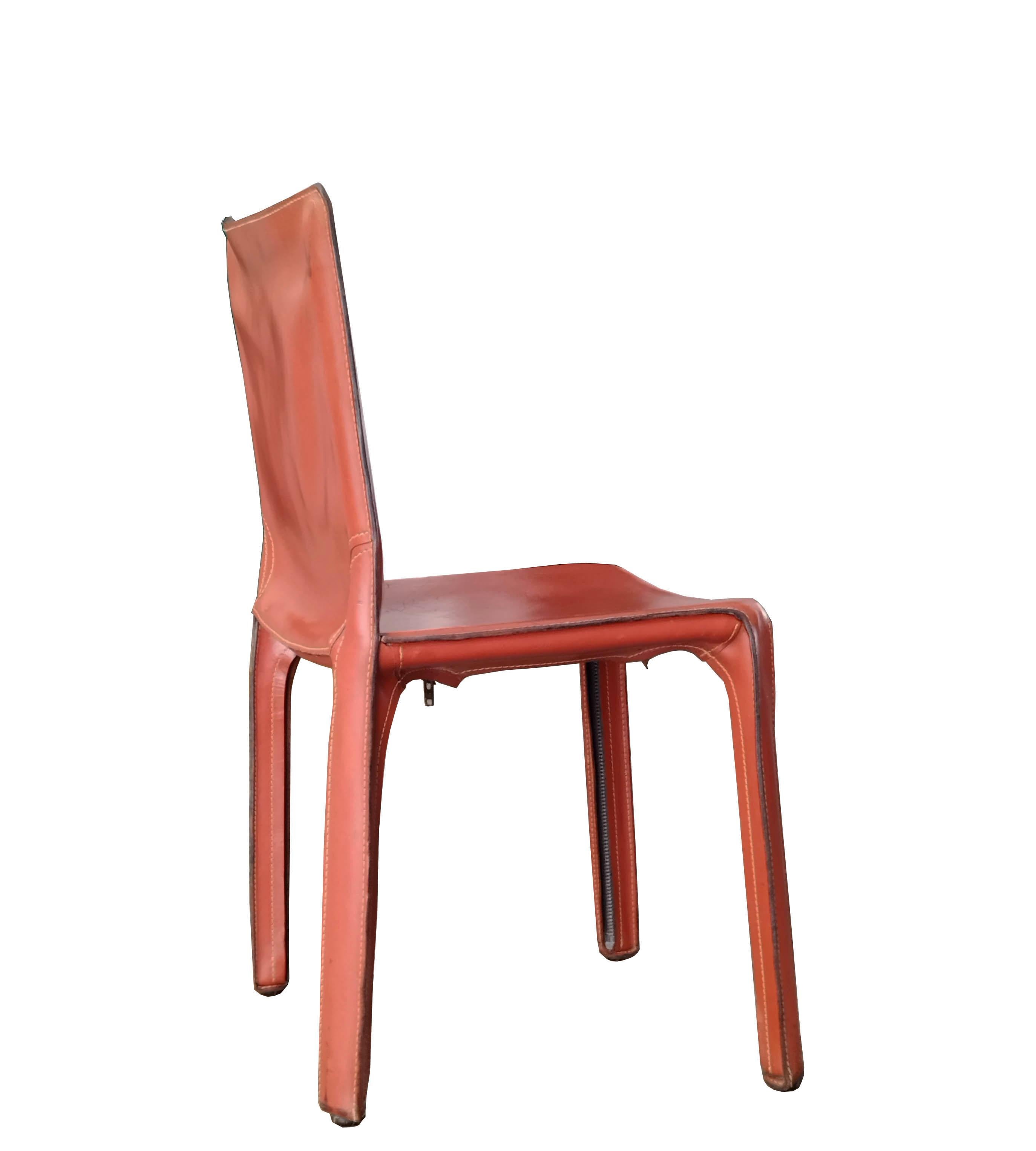 Italian Mario Bellini for Cassina Cab Dining Chair Mod.412, Italy, 1978 For Sale