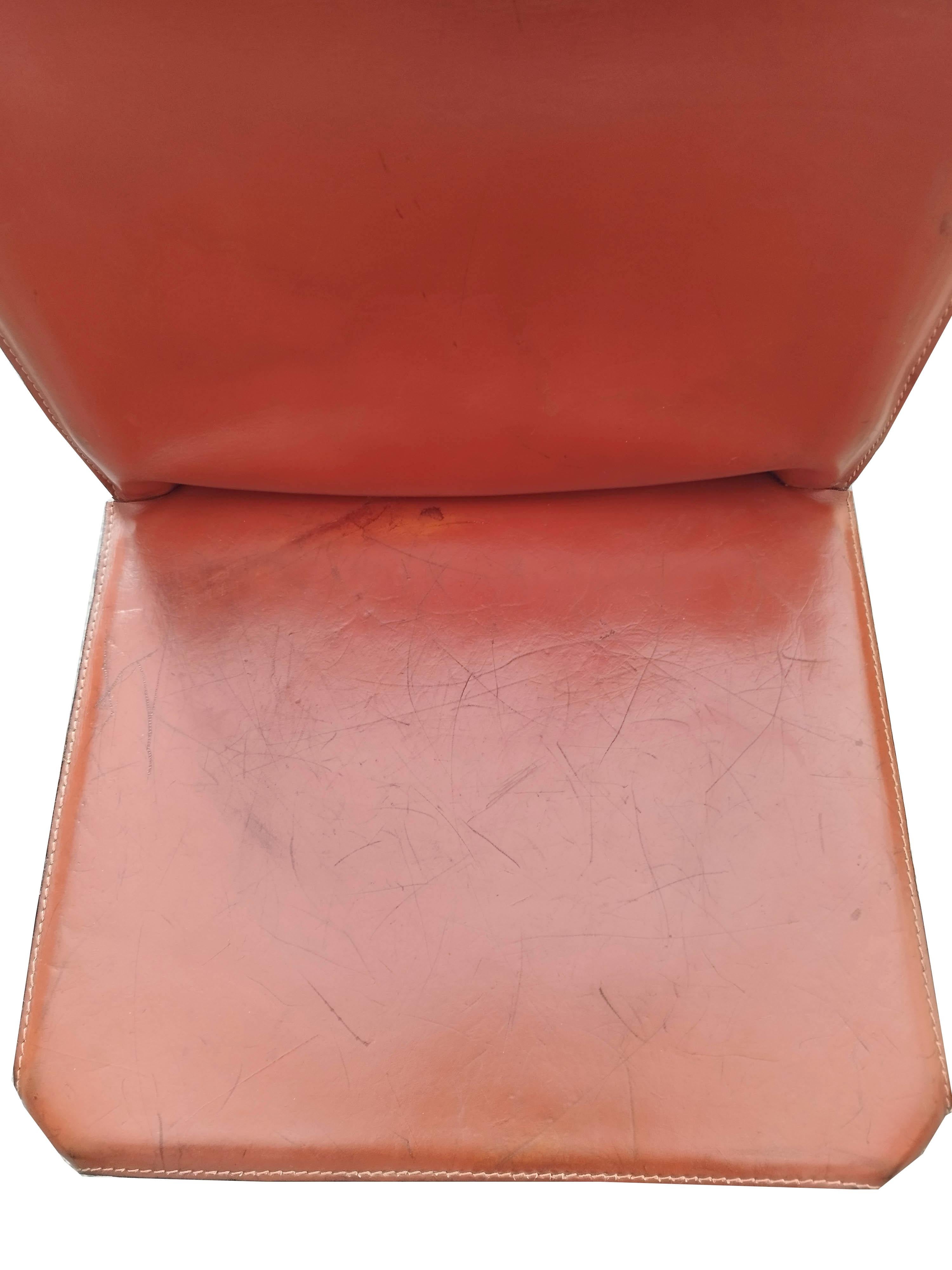 Late 20th Century Mario Bellini for Cassina Cab Dining Chair Mod.412, Italy, 1978 For Sale