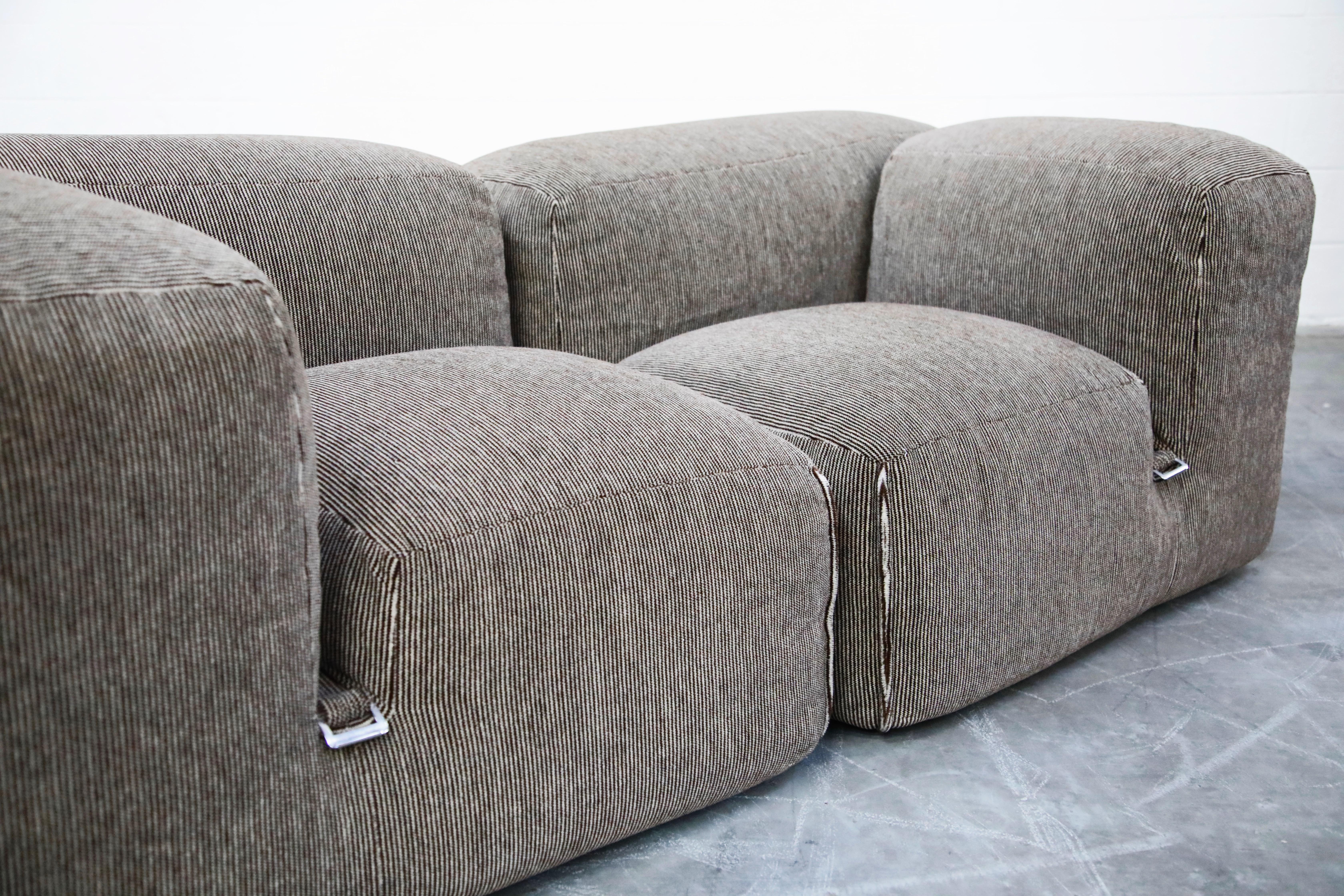 Mario Bellini for Cassina 'Le Mura' Modular Four-Piece Sectional Sofa, Signed 4