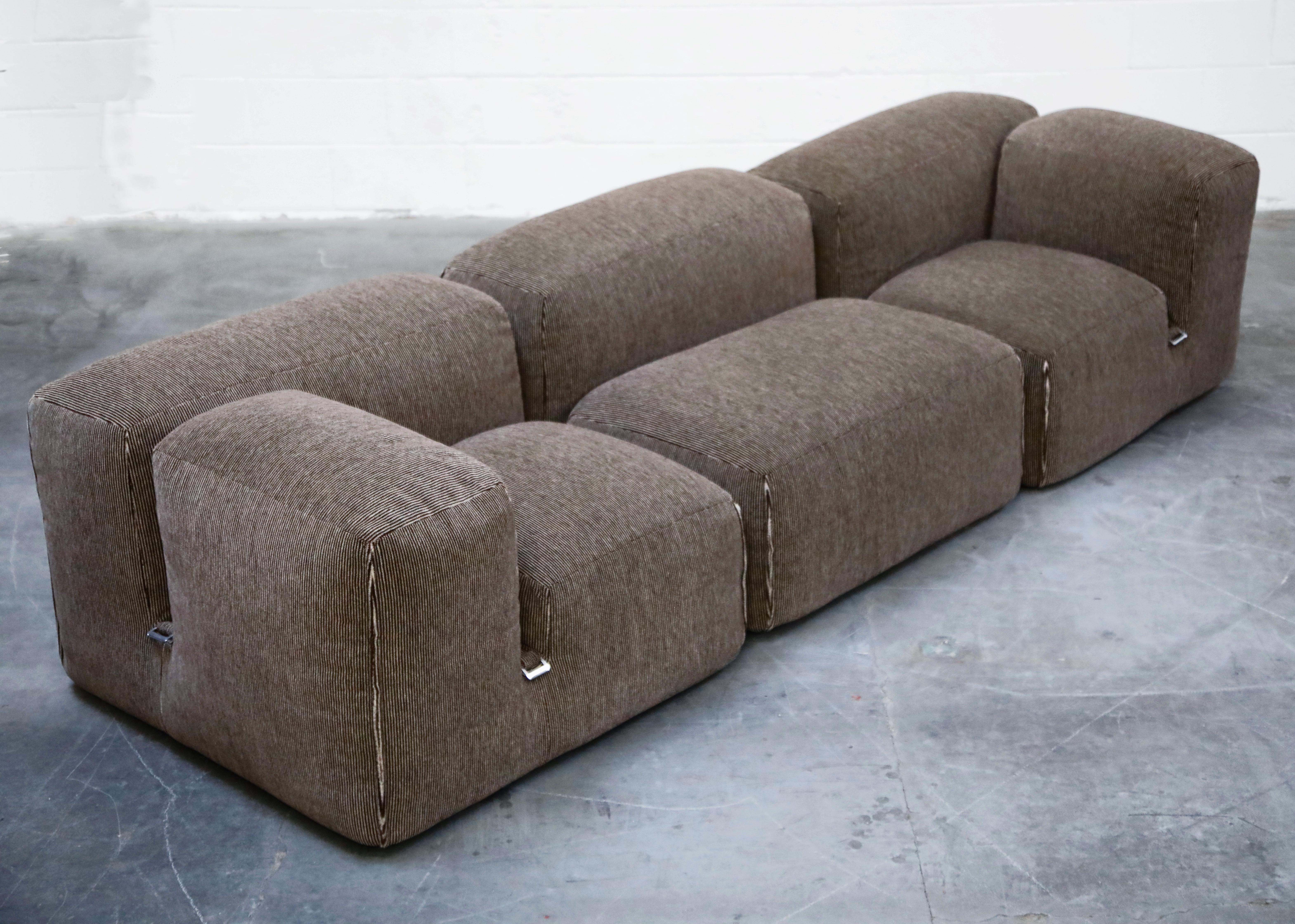 American Mario Bellini for Cassina 'Le Mura' Modular Four-Piece Sectional Sofa, Signed
