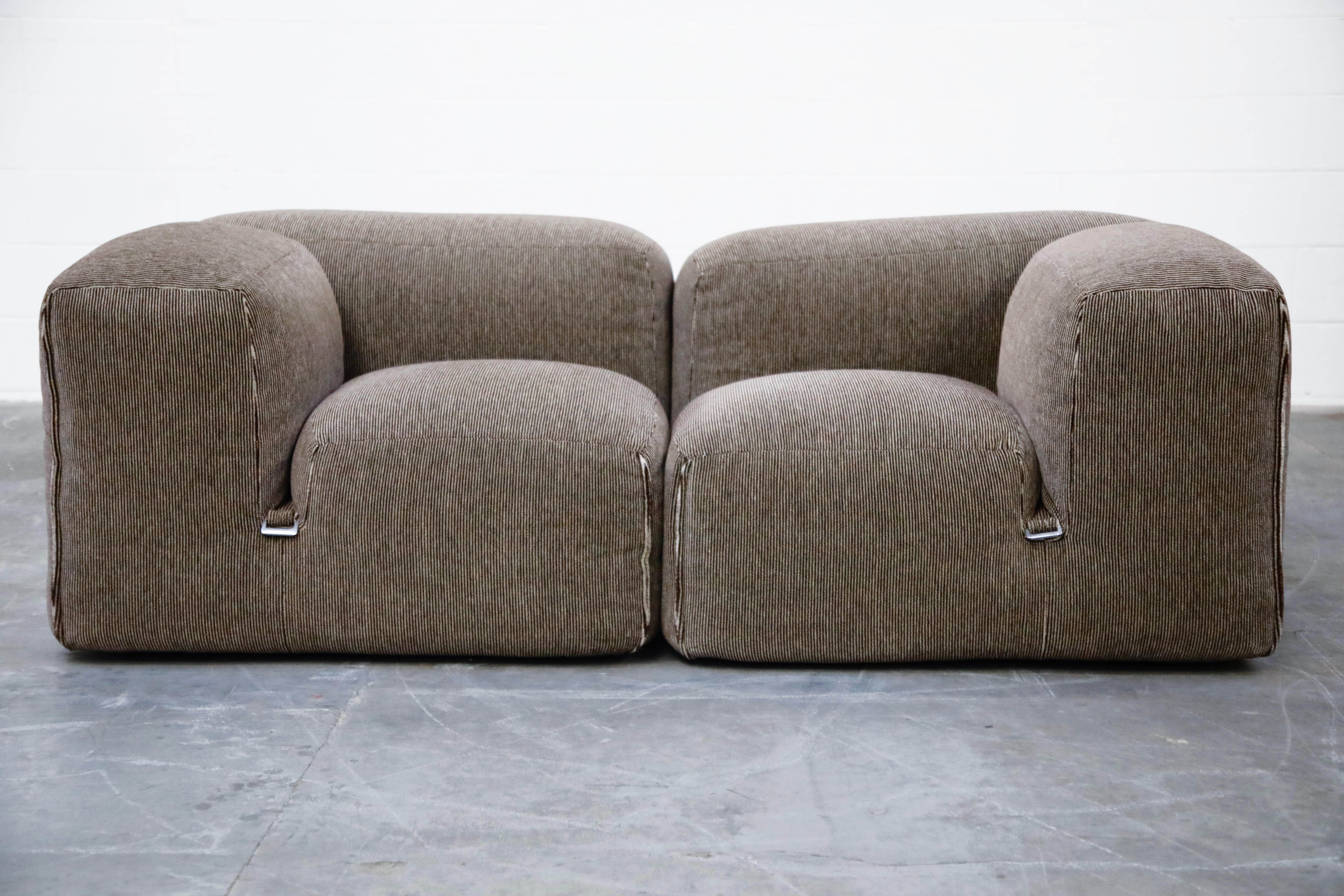 Late 20th Century Mario Bellini for Cassina 'Le Mura' Modular Four-Piece Sectional Sofa, Signed