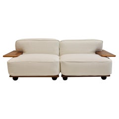 Mario Bellini for Cassina Modular Sofa Pianura in White Fabric