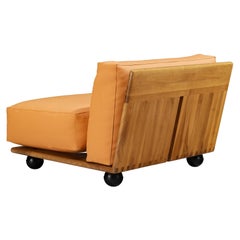 Mario Bellini für Cassina 'Pianura' Loungesessel aus Nussbaum und Leder