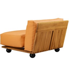Mario Bellini for Cassina 'Pianura' Lounge Chair in Walnut and Leather