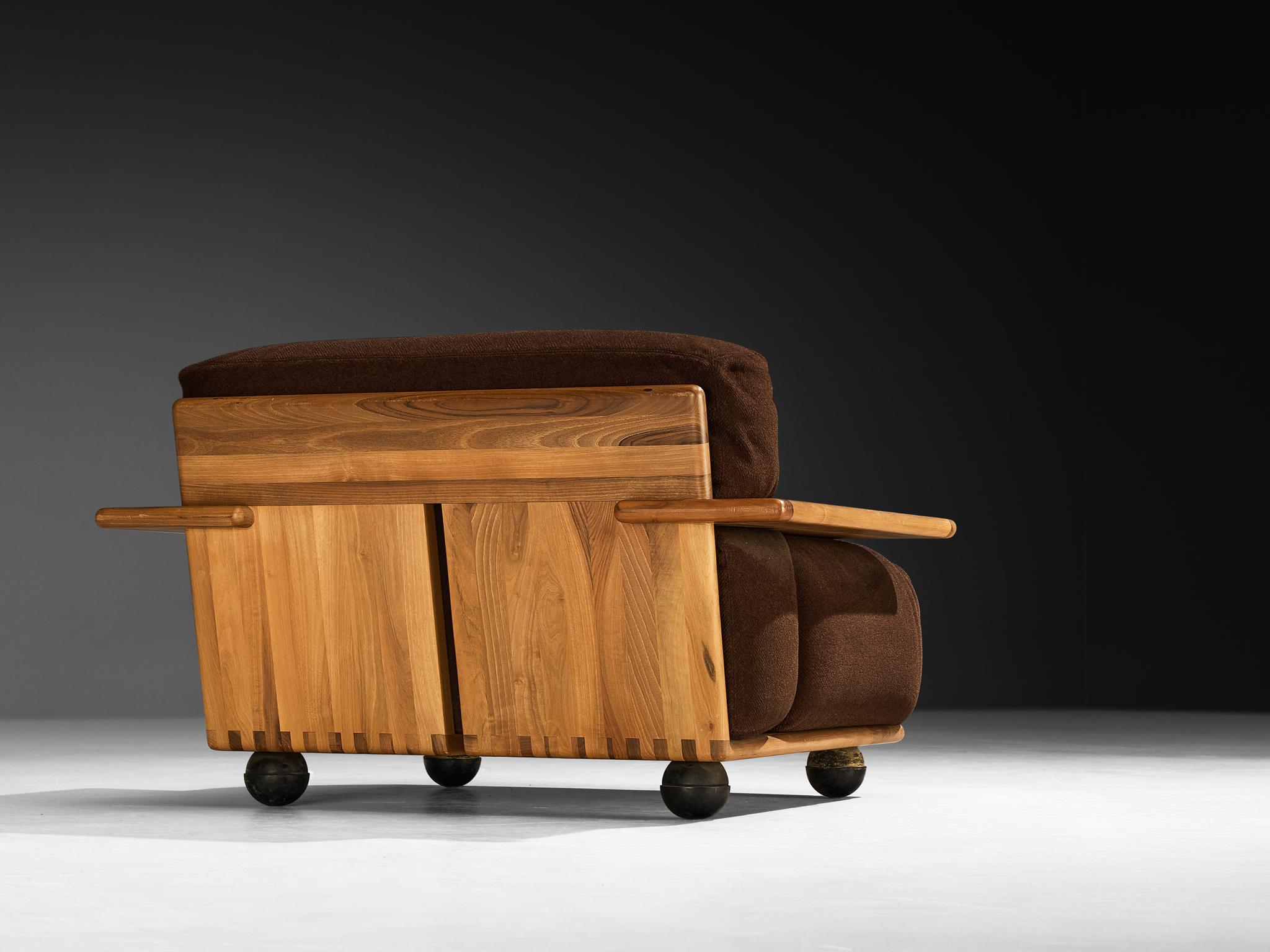 Mario Bellini für Cassina 'Pianura' Loungesessel aus Nussbaum (Italienisch) im Angebot