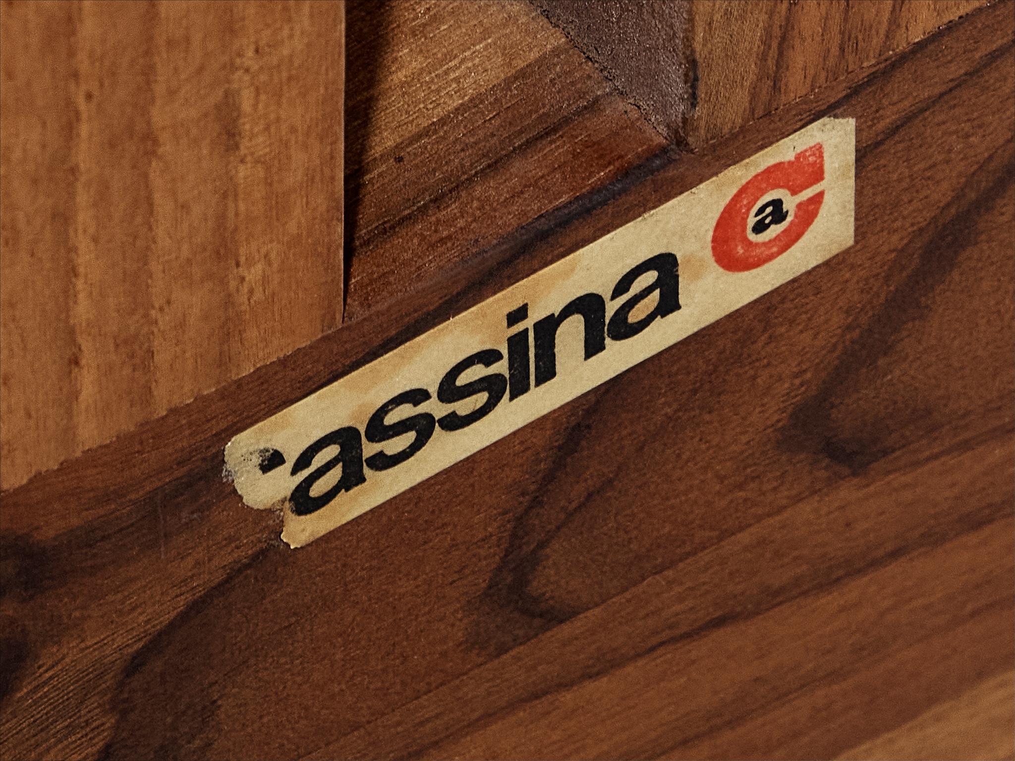 Mario Bellini para Cassina Sillones Pianura de nogal y cuero en venta 3