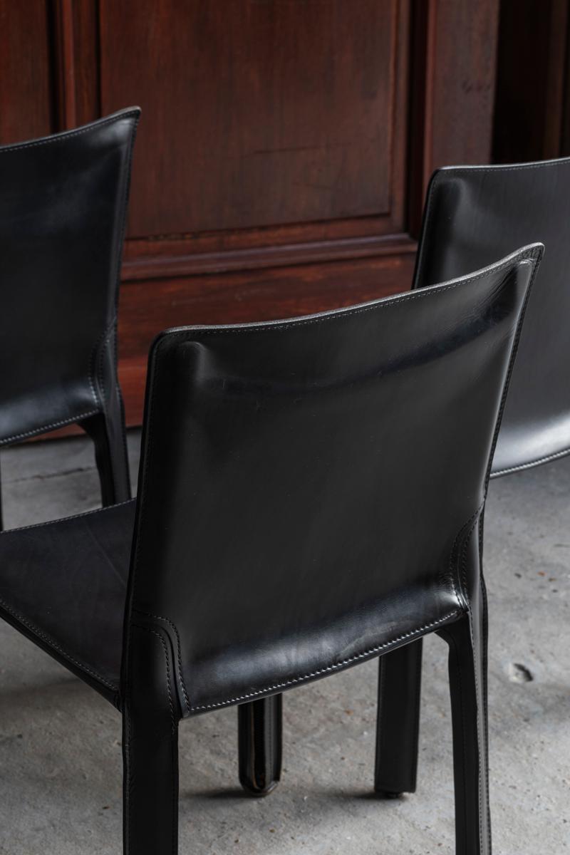 Mario Bellini for Cassina Set of 6 Dining Chairs CAB 412, Italy, 1970s 10