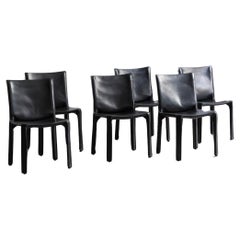 Mario Bellini for Cassina Set of 6 Dining Chairs CAB 412, Italy, 1970s