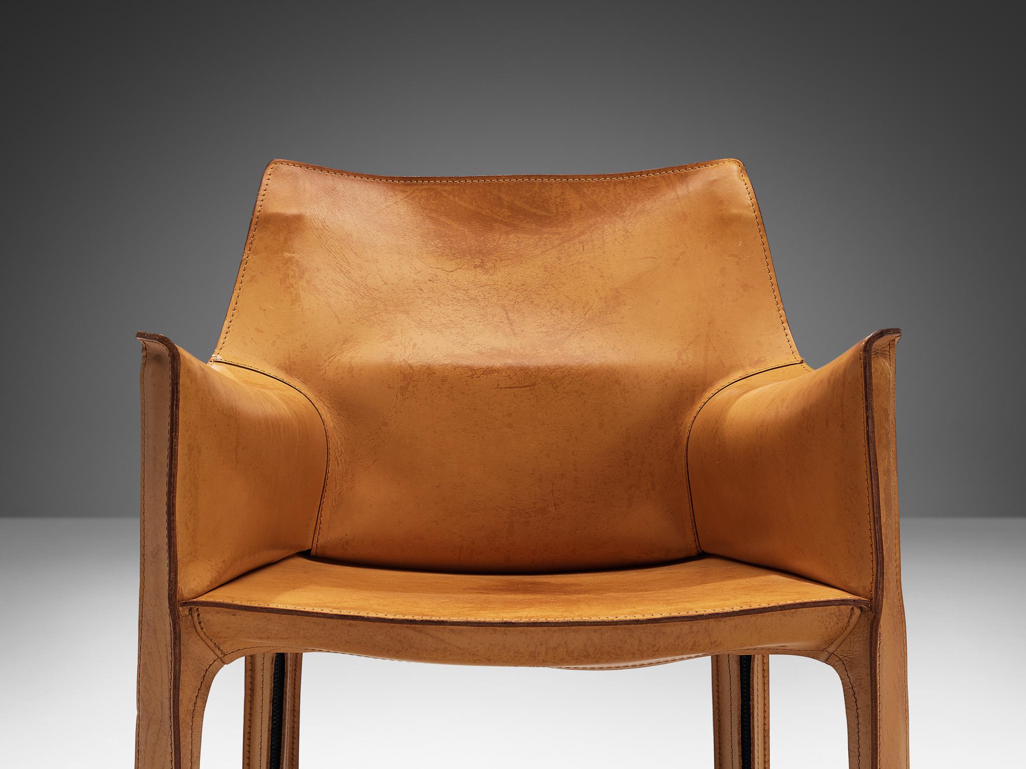 Mario Bellini for Cassina Set of Four 'CAB 413' Dining Chairs in Leather  2