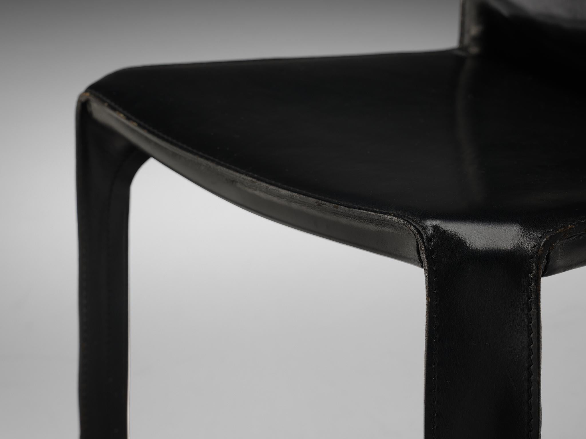Mario Bellini for Cassina Set of Ten 'Cab' Dining Chairs in Leather 2
