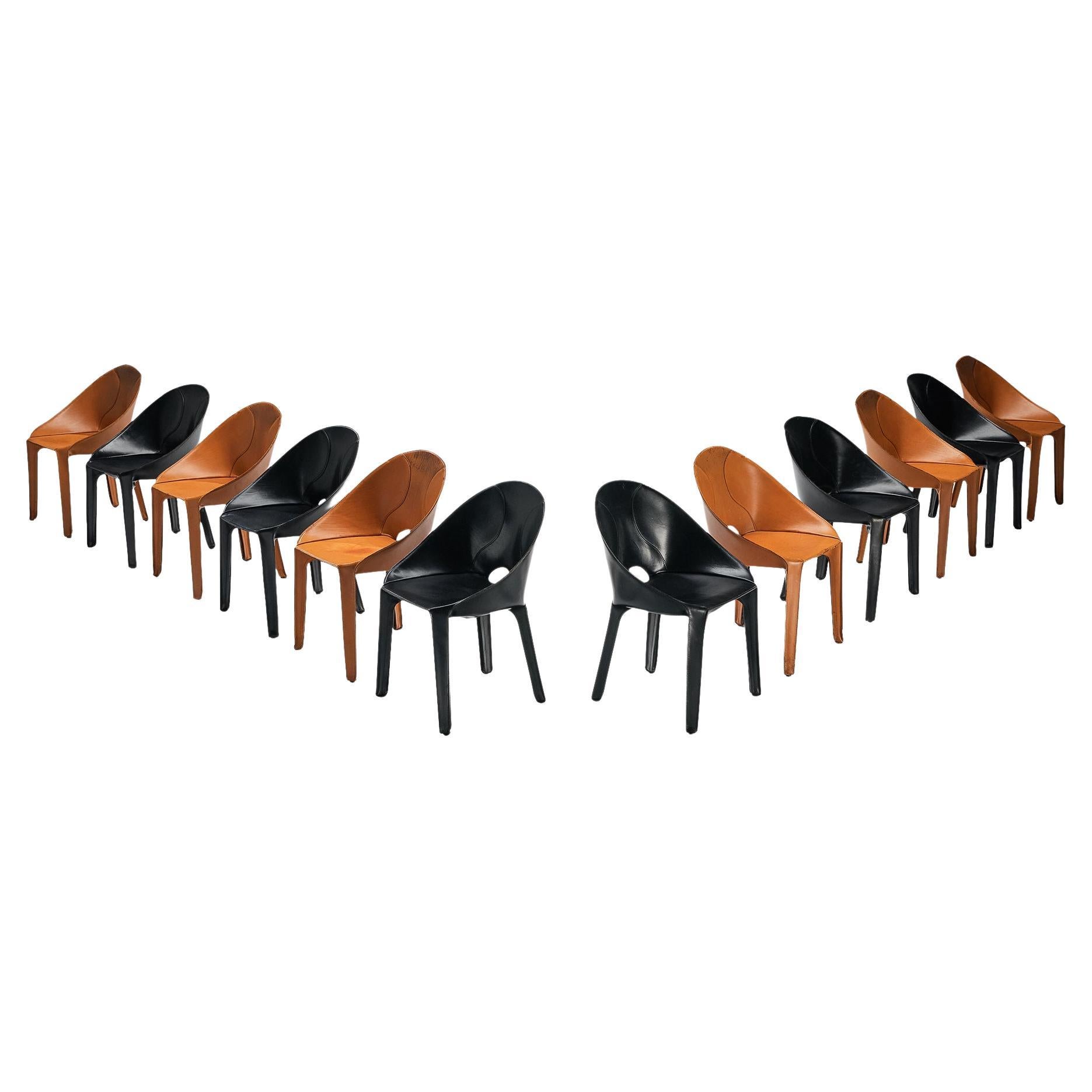 Mario Bellini for Cassina Set of Twelve ‘Lira E Liuto’ Dining Chairs For Sale