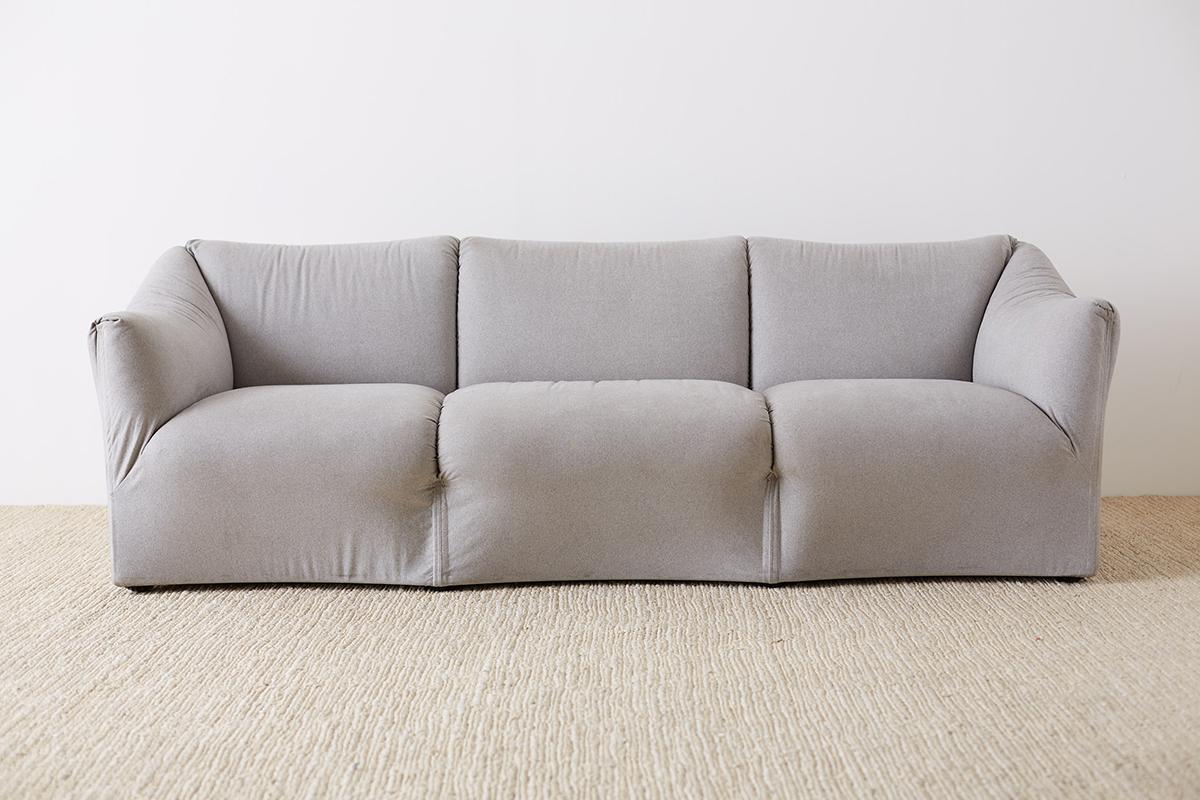 Mid-Century Modern Mario Bellini for Cassina Tentazione Upholstered Sofa