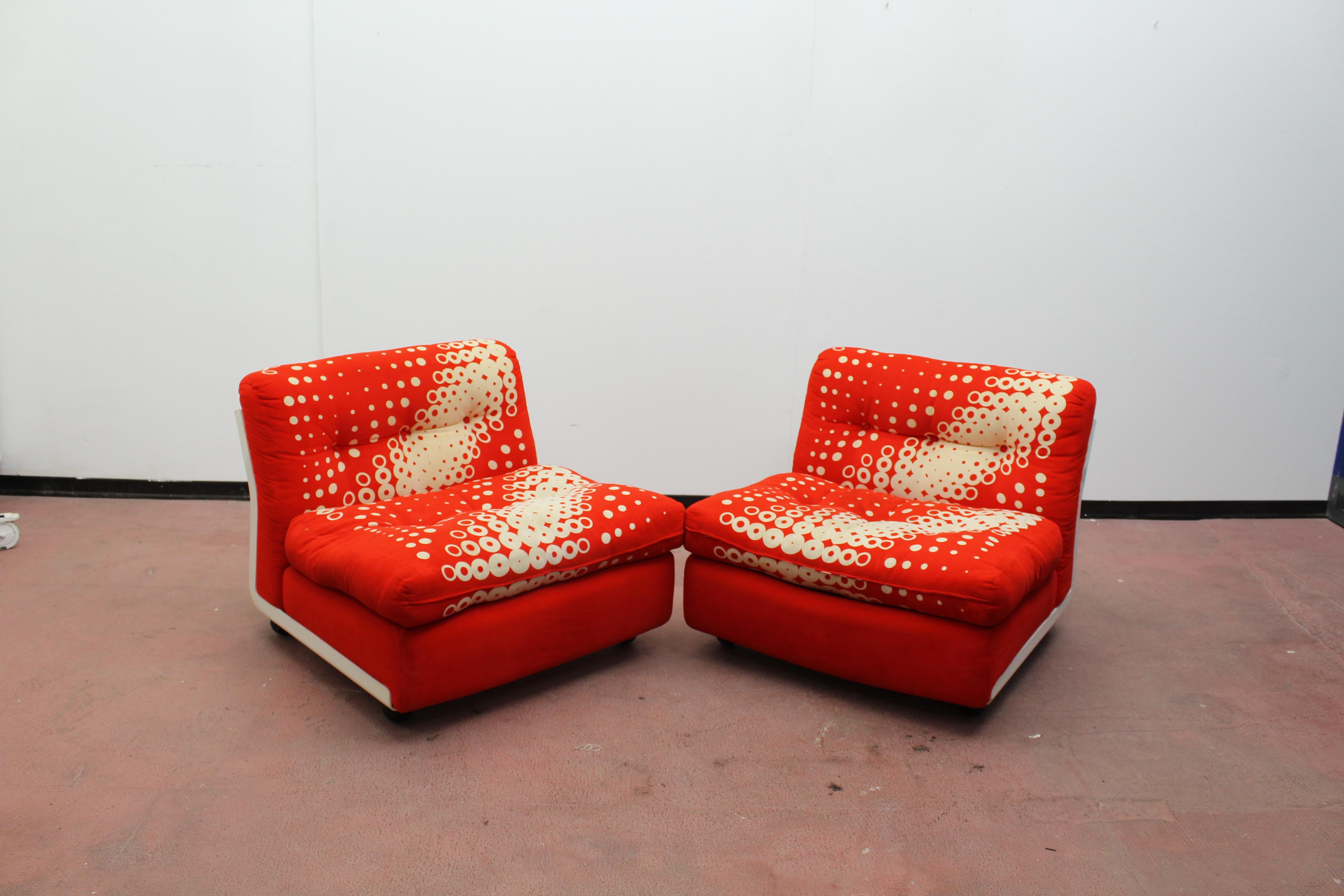 20th Century Modern Design Amanta Armchairs Mario Bellini for C&B  Italy 60s 7