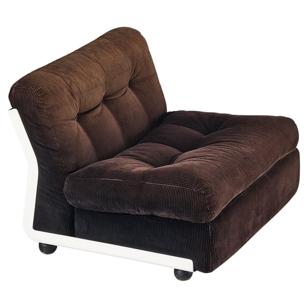 Mario Bellini for C&B Italia Modular 'Amanta' Seating Element in Brown Corduroy For Sale