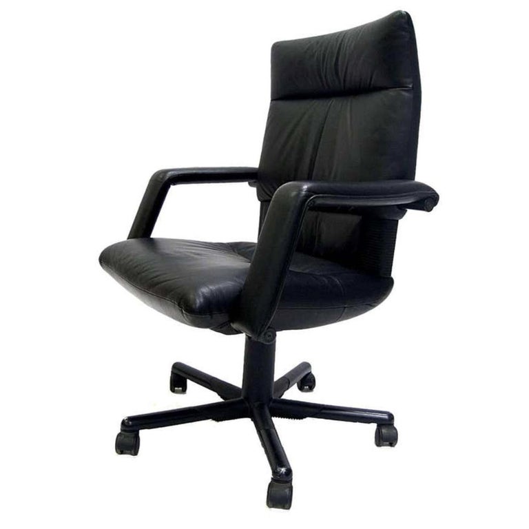 Mario Bellini for Vitra Leather Swivel and Tilt Executive Desk Office