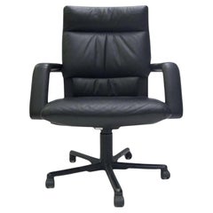 Mario Bellini for Vitra Leather Swivel and Tilt Executive Desk Office Chairs