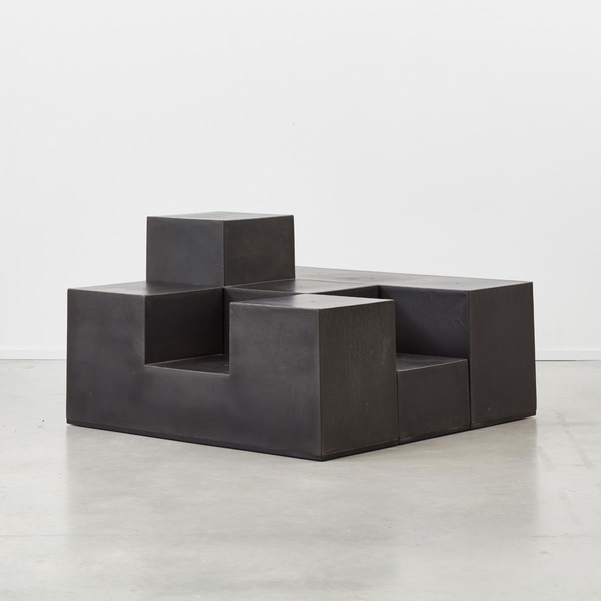 Italian architect Mario Bellini is well known for creating powerful, thoughtful and creative pieces of design. The Gli Chess series works both as modular tables or seating. The versitility in interconnectivity between the differing forms places