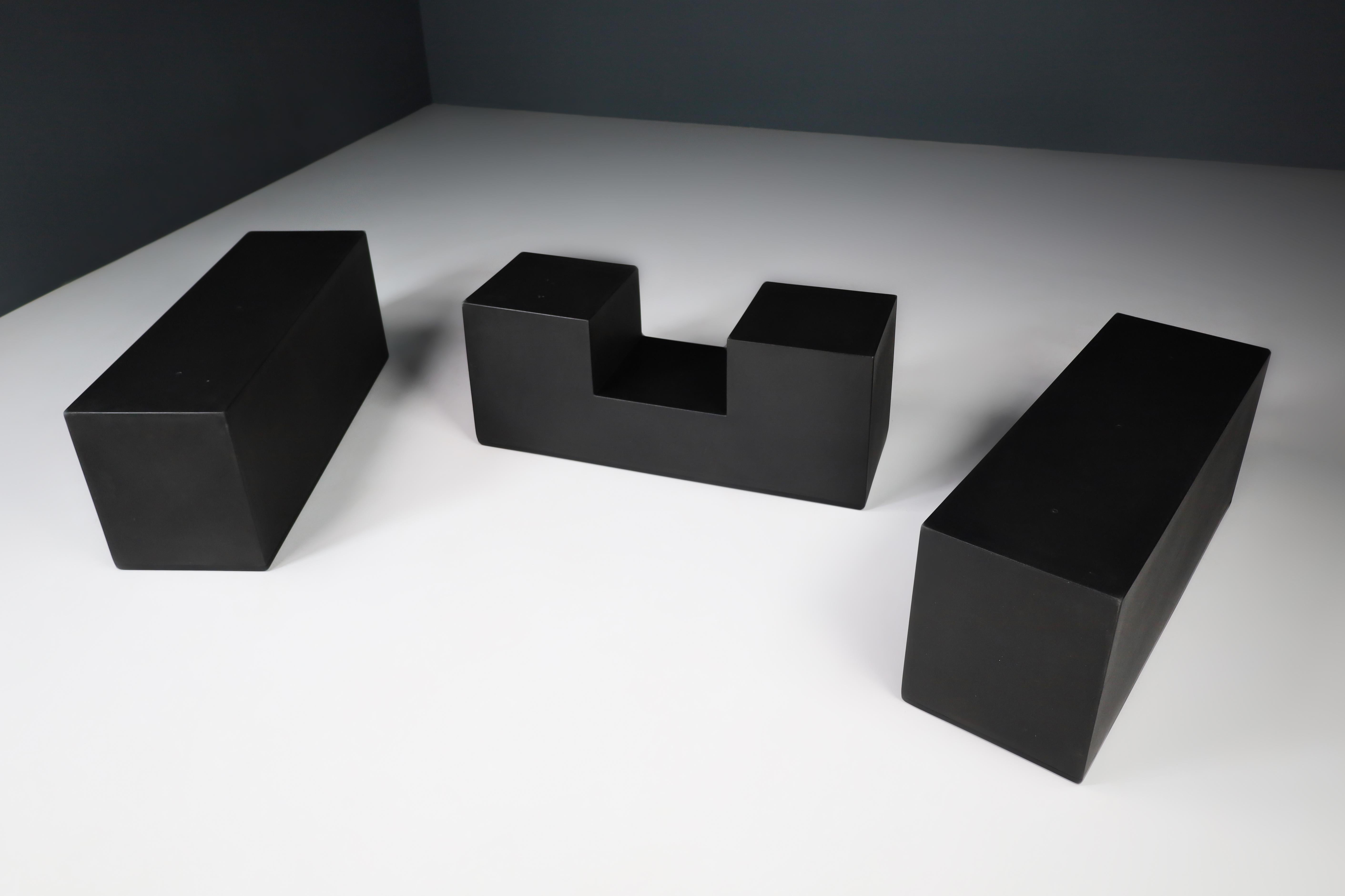 Mario Bellini 'Gli Scacchi' Pieces for C&B Italia, 1971 

A set of three pieces from the Gli Scacchi series, translated meaning 'The Chess' designed in 1971 by renowned Italian architect Mario Bellini. These are early pieces manufactured by C&B