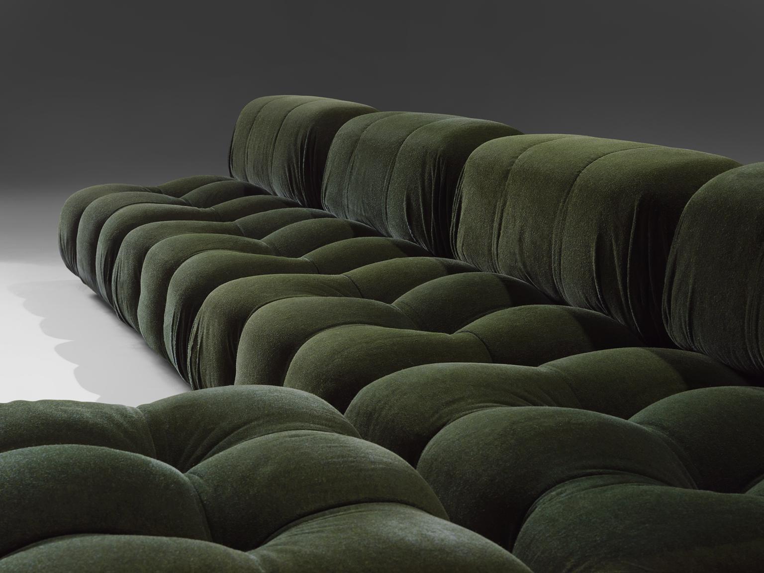 Mario Bellini Green 'Camaleonda' Modular Sofa in Alpaca Wool In Good Condition In Waalwijk, NL