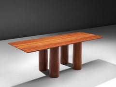 Mario Bellini 'Il Colonato' Red Travertine Table