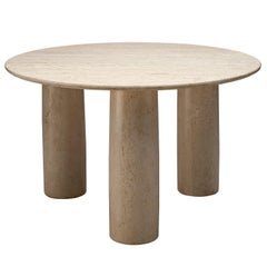 Mario Bellini 'Il Colonato' White Travertine Table