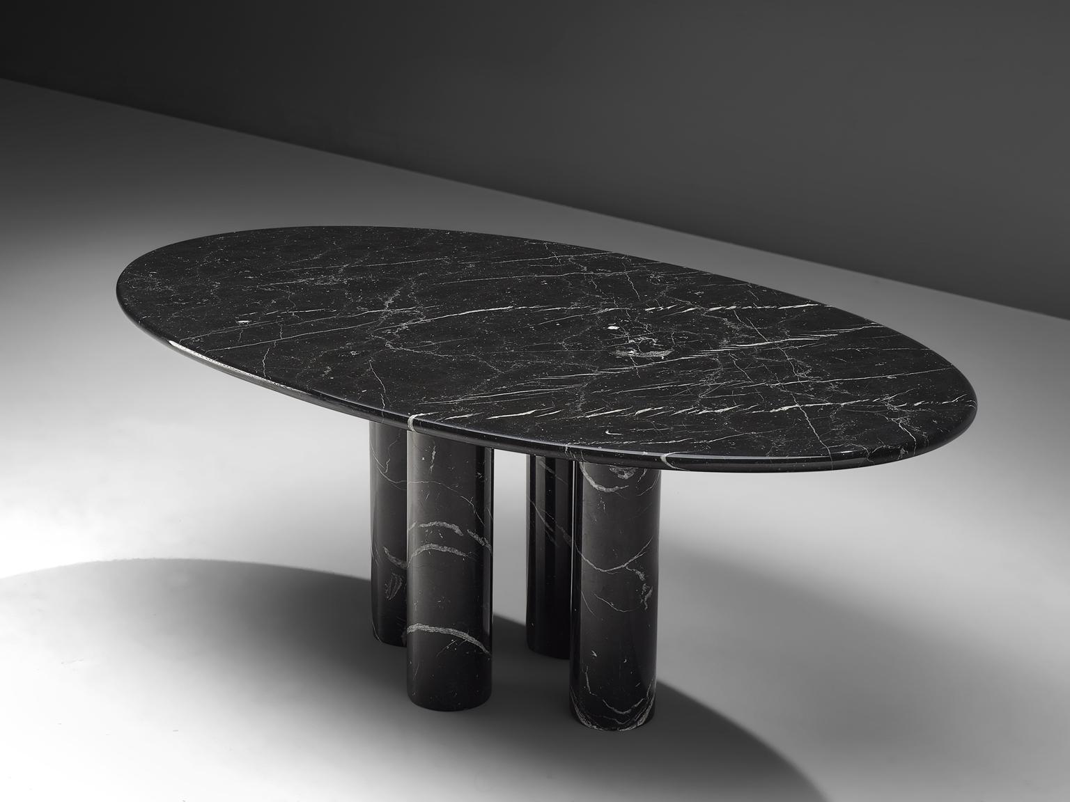 Oval Table 'Il Colonnato', in marble, by Mario Bellini for Cassina, Italy, 1970s.

This 'Il Colonnato' dining table was designed by Italian designer Mario Bellini. For this series of tables, Bellini was inspired by ancient Roman columns. This