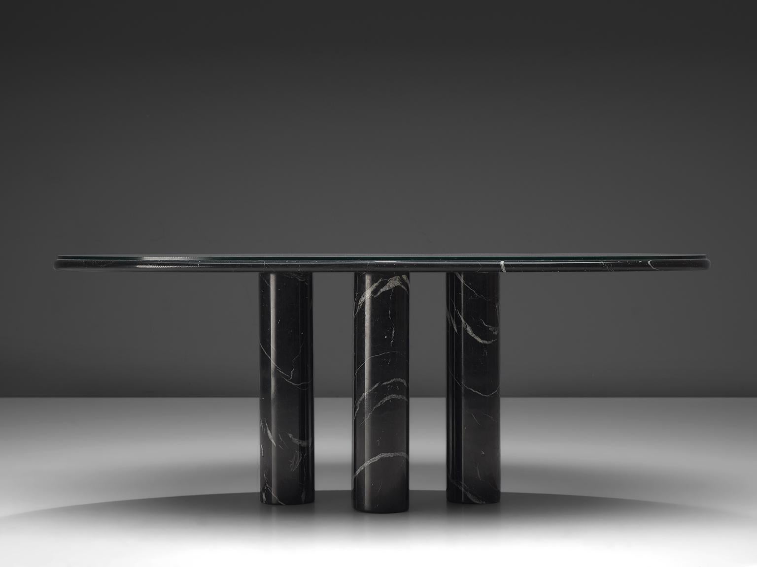 black oval kitchen table