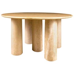 Table en marbre couleur crème 'Il Colonnato' de Mario Bellini pour Cassina