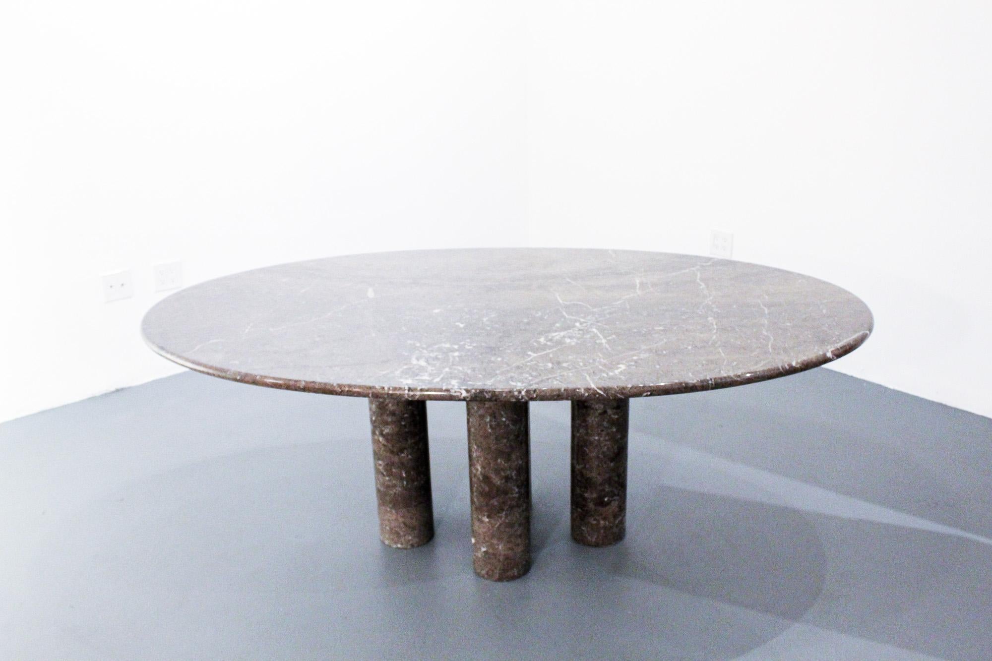 Italian Mario Bellini Il Colonnato Rare Oval Marble Dining Table Cassina, 1977