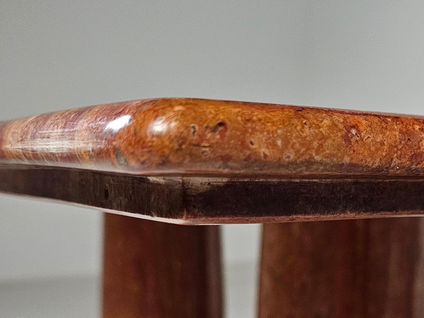 Mario Bellini Il Colonnato table à manger en travertin rouge Cassina, Italie, 1970 en vente 1