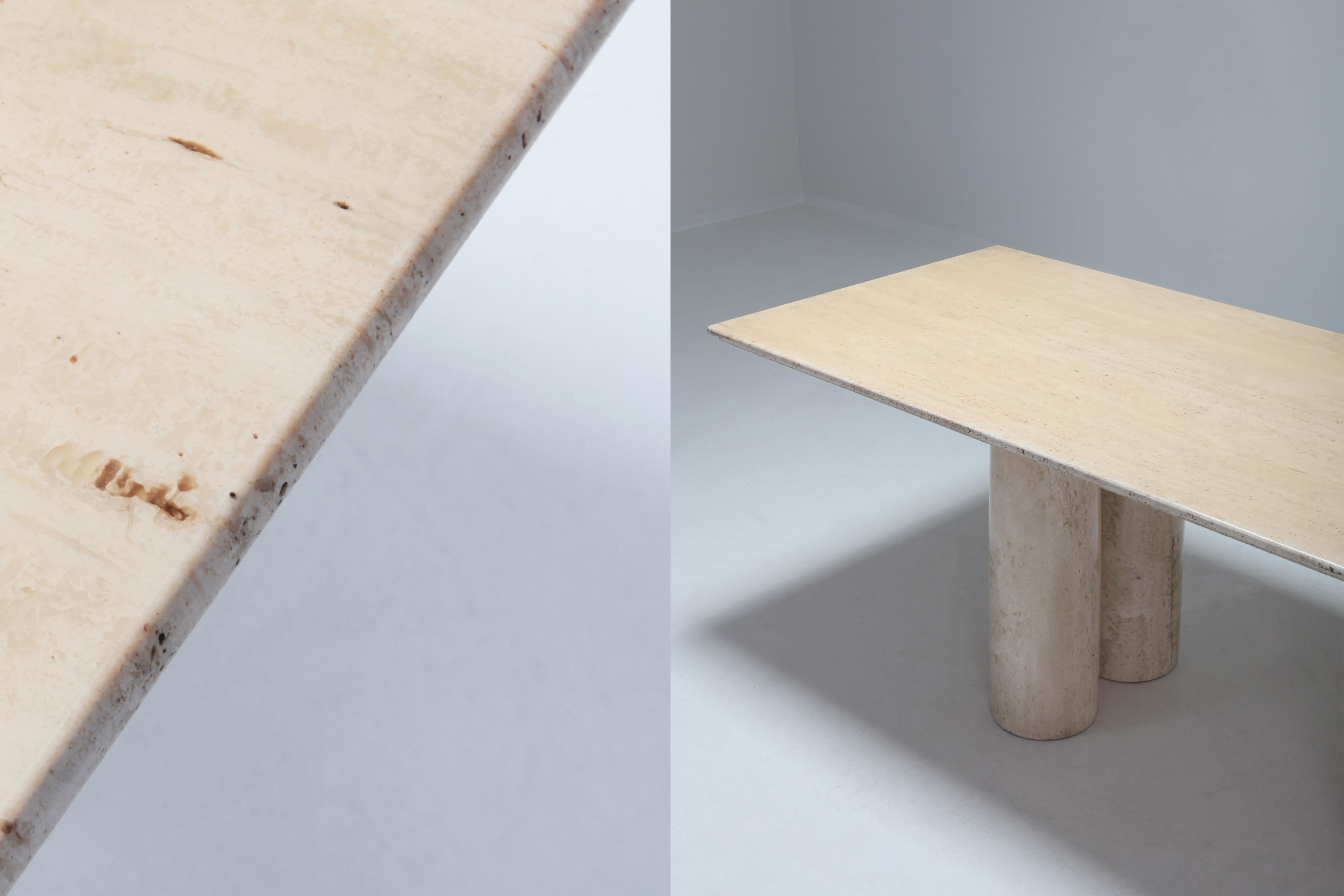 Mario Bellini 'il colonnato' Travertine Dining Table 4