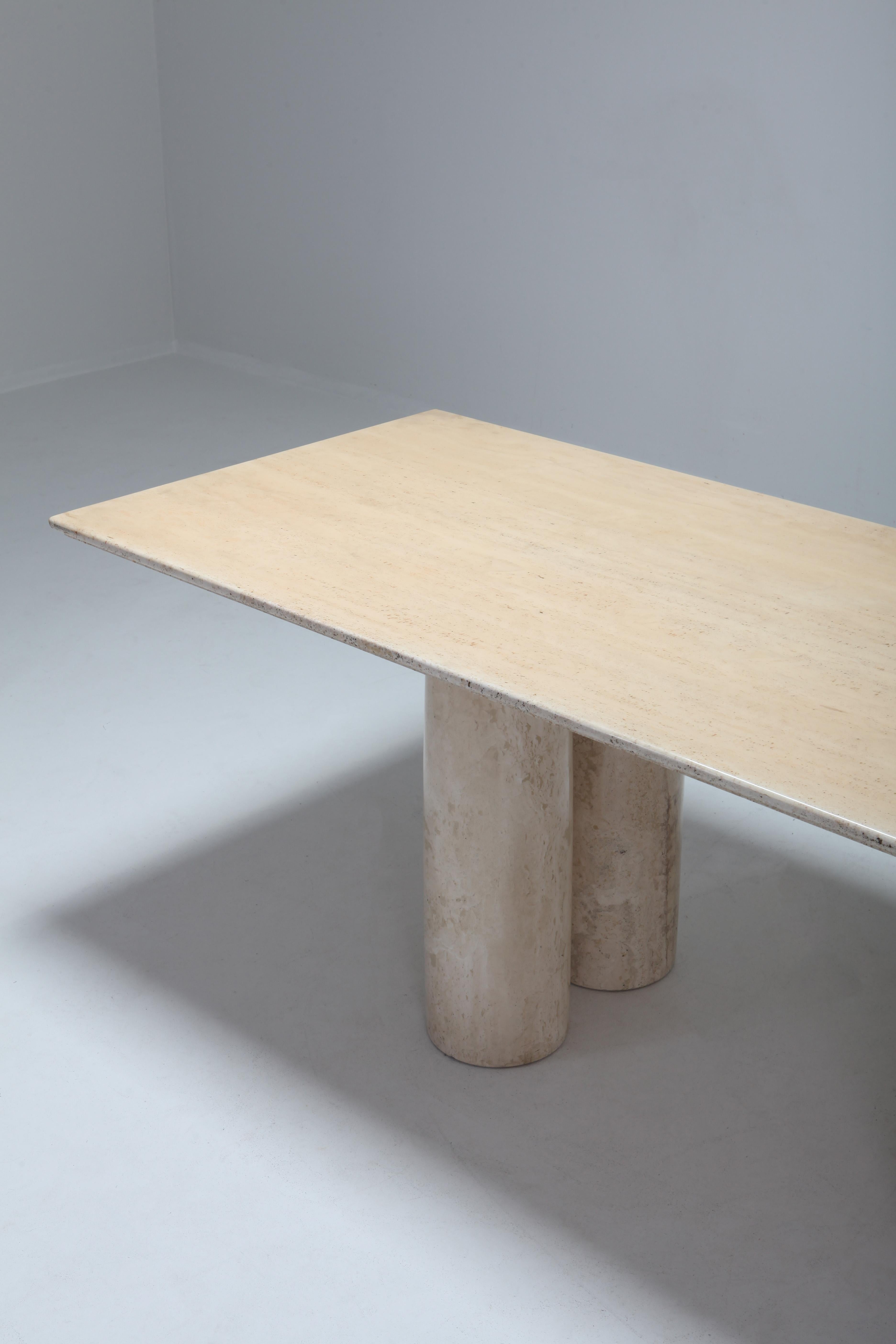 Mario Bellini 'il colonnato' Travertine Dining Table 5