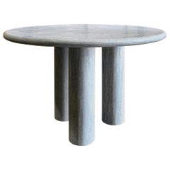 Mario Bellini Inspired Titanium Limestone Table