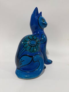 Mario Bellini Italian, Bitossi Style, Glazed Ceramic Cat Circa 1960