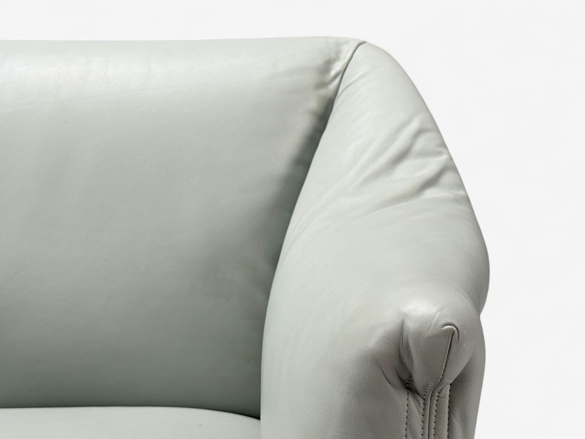 Mario Bellini, Italian Modern, Leather, Four Model 684 Armchairs, Italy, 1980s For Sale 5