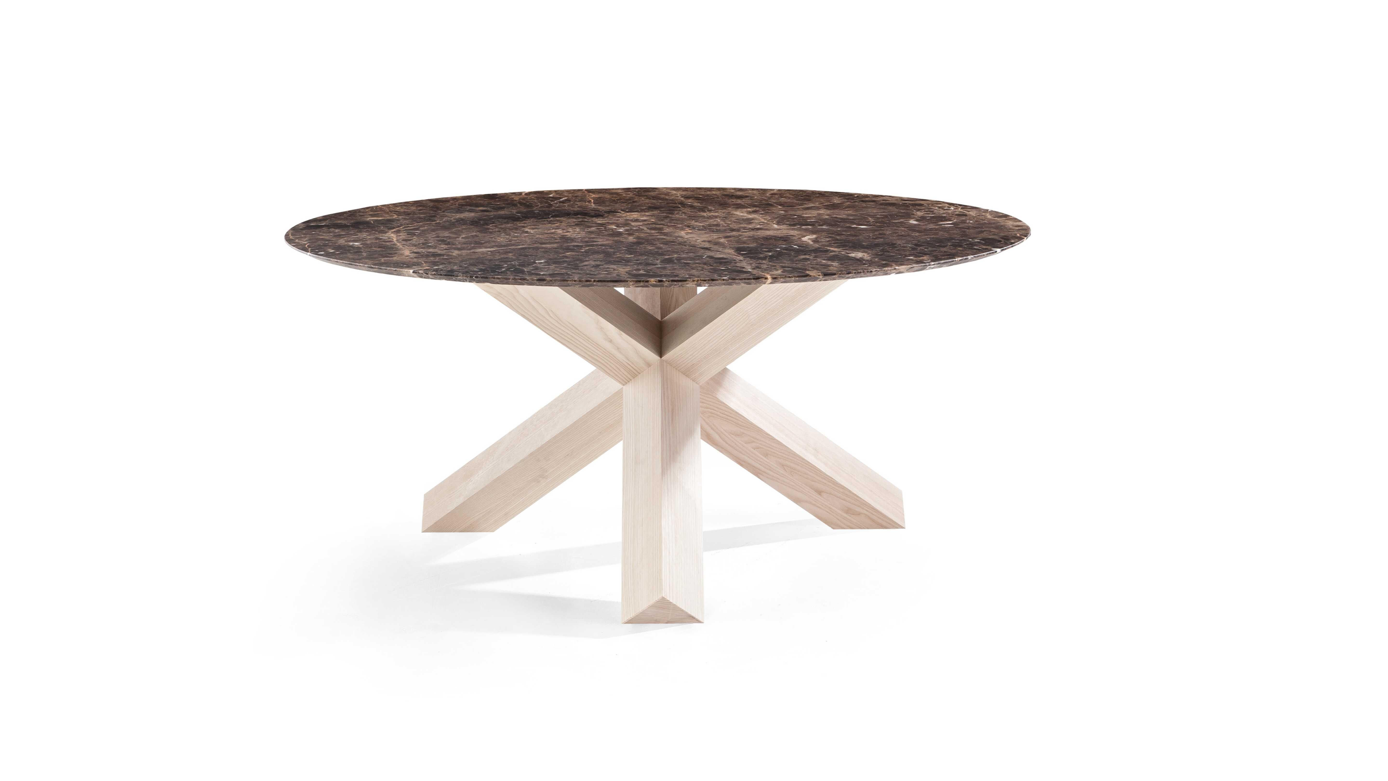 Mario Bellini La Rotonda Dining or Coffee Table in Wood Marble for Cassina  In New Condition For Sale In Berlin, DE