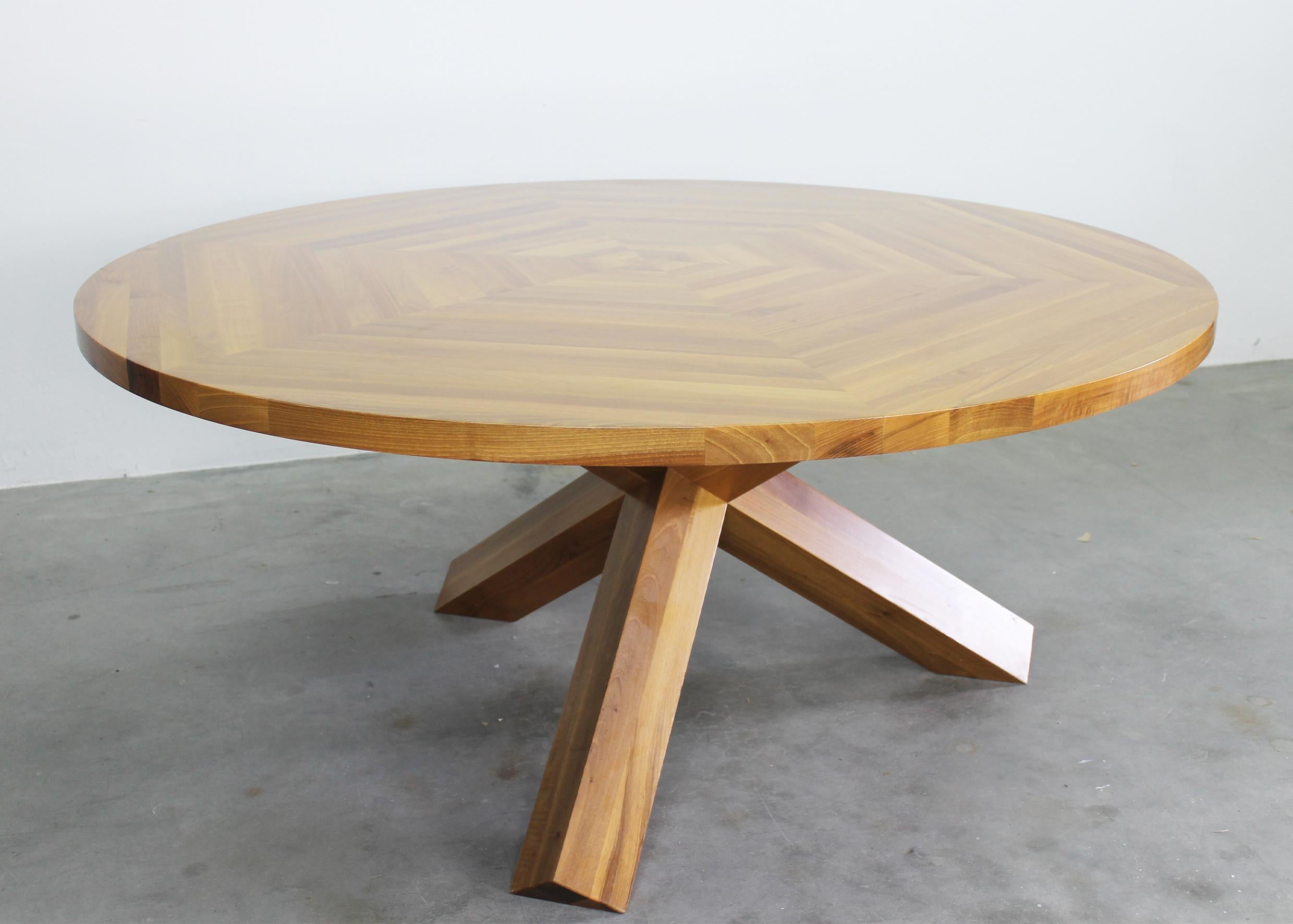 Autre Table ronde Mario Bellini La Rotonda en Wood Wood par Cassina années 1980 en vente