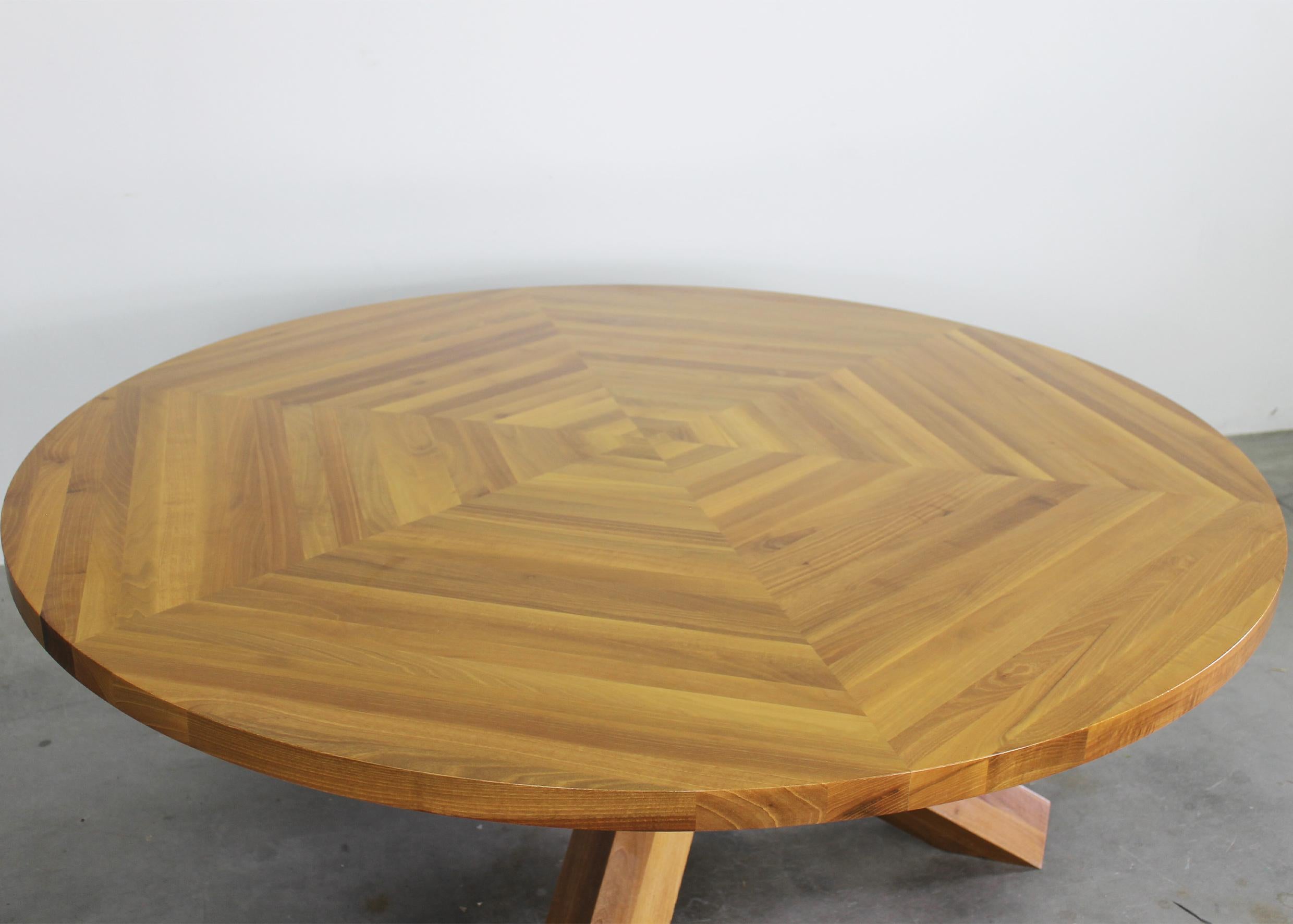 Table ronde Mario Bellini La Rotonda en Wood Wood par Cassina années 1980 Excellent état - En vente à Montecatini Terme, IT