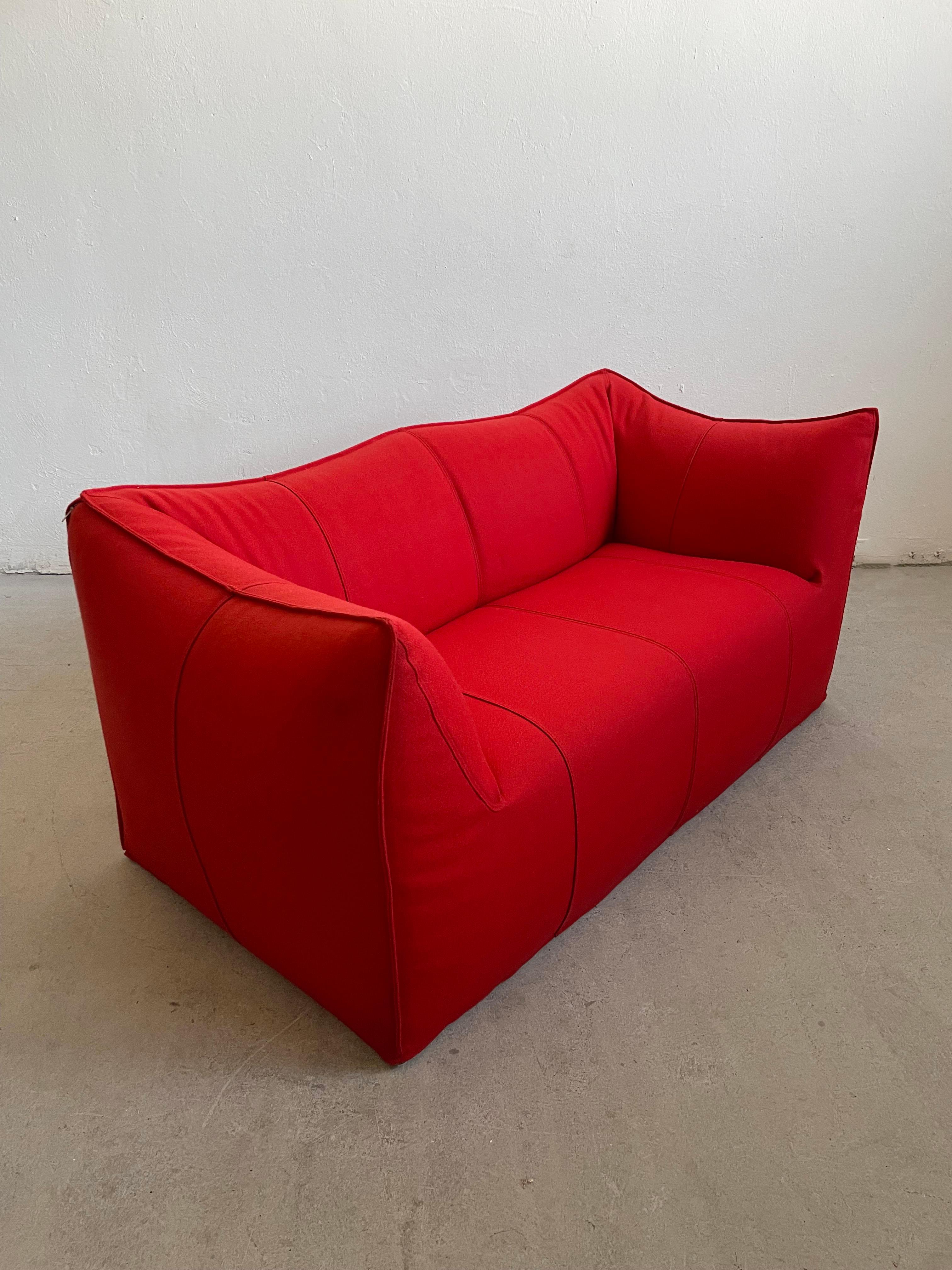 Mario Bellini Le Bambole ’07 Sofa B&B Italia in Red Wool, Removable Cover For Sale 5