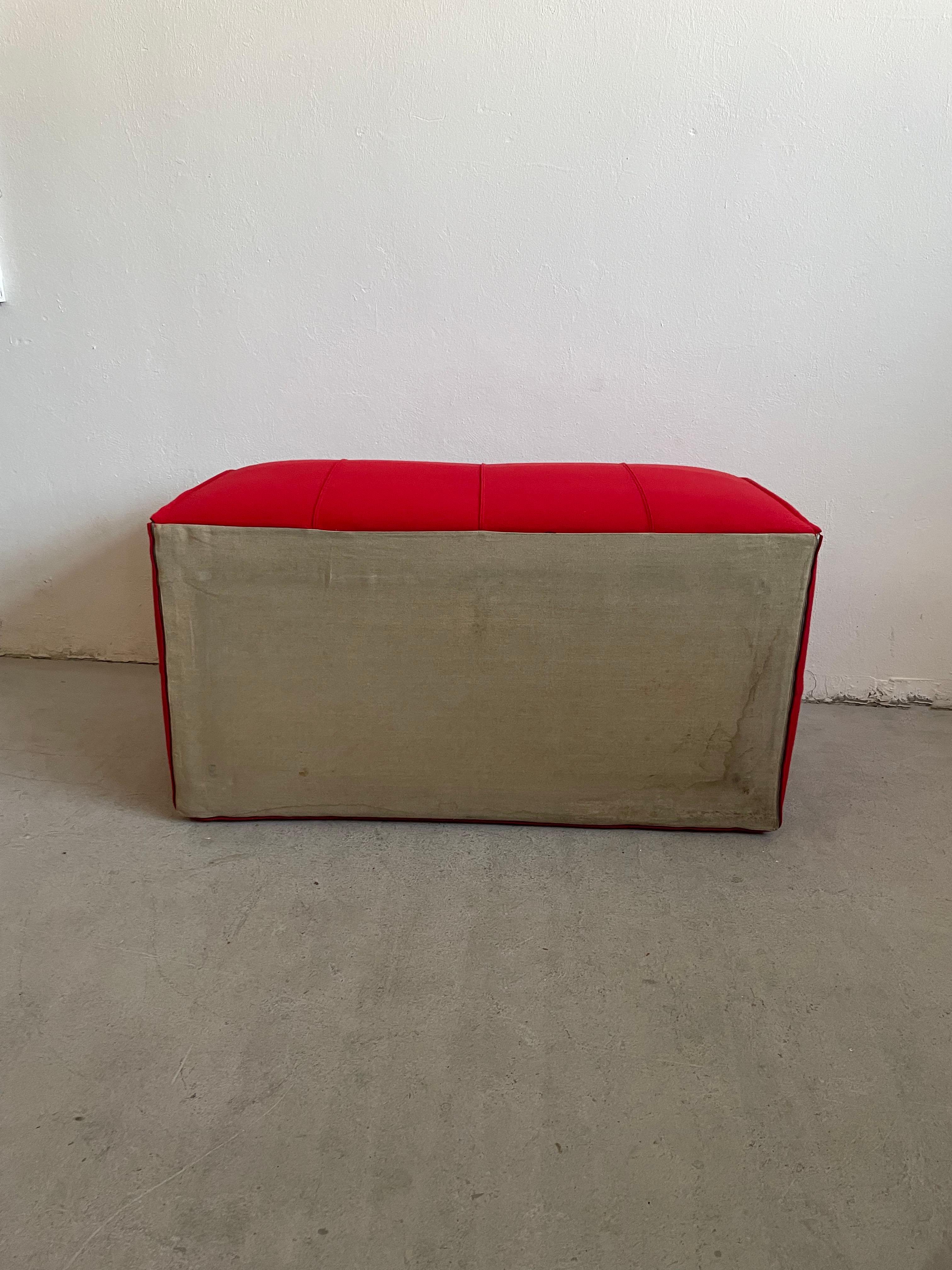 Fabric Mario Bellini Le Bambole ’07 Sofa B&B Italia in Red Wool, Removable Cover For Sale
