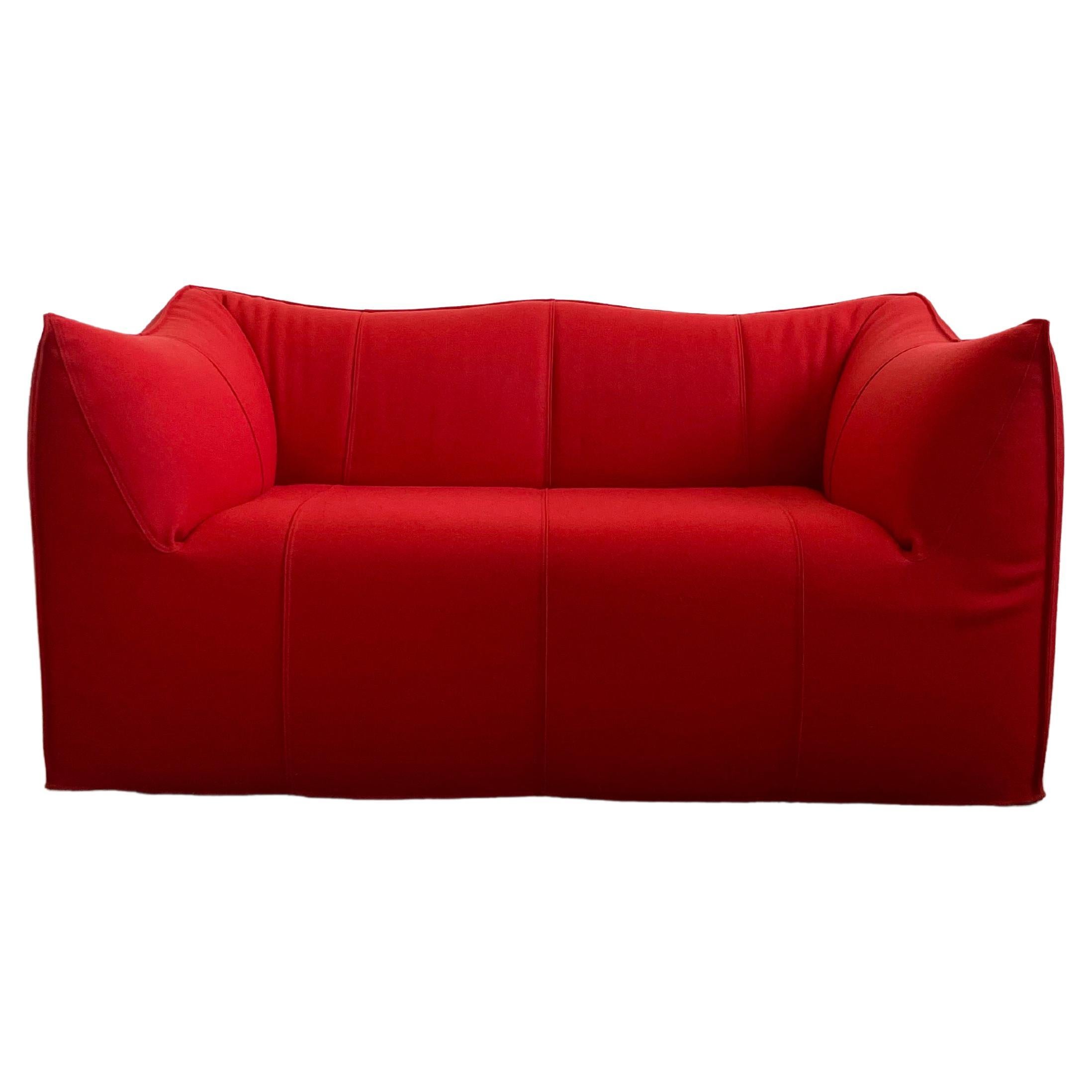 Mario Bellini Le Bambole '07 Sofa B&B Italia in Red Wool, Removable Cover (Canapé Le Bambole '07 B&B Italia en laine rouge, couverture amovible) en vente