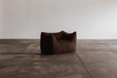 Mario Bellini “Le Bambole” Armchair for B&B Italia, Brown Suede, 1971